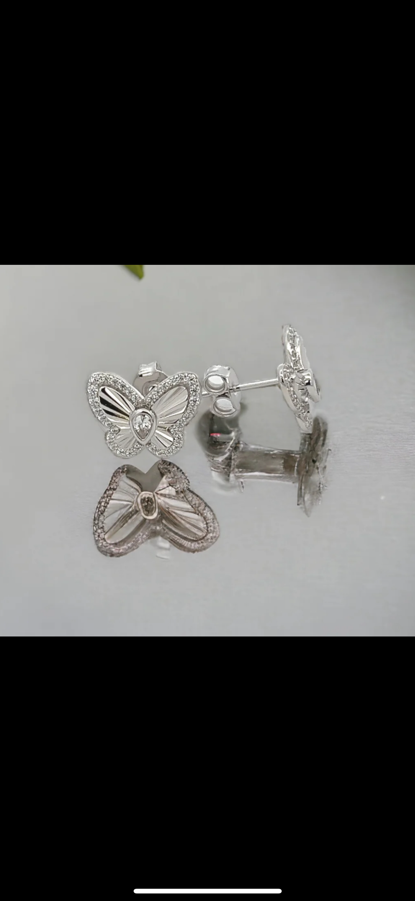Set mariposa 925 gold plated.