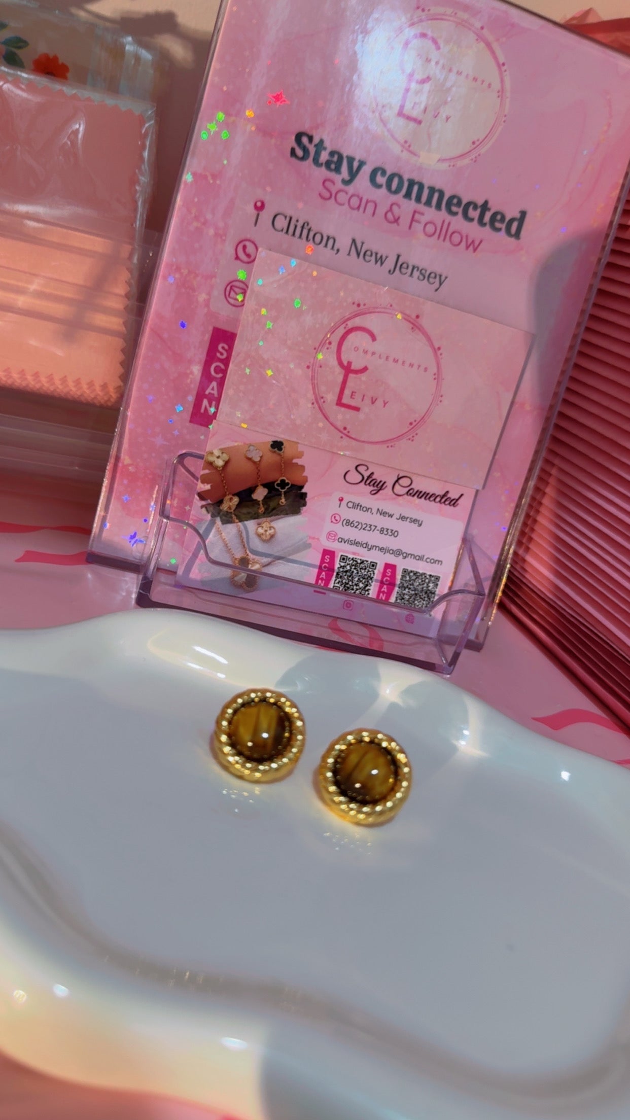 Tiger's eye earrings