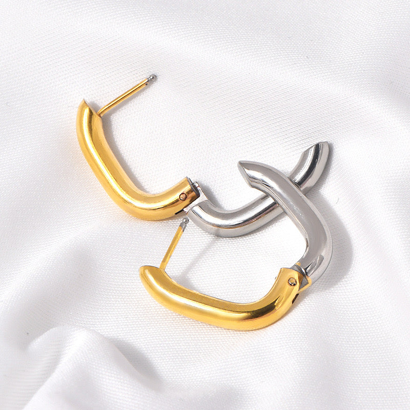 Double-tone earrings