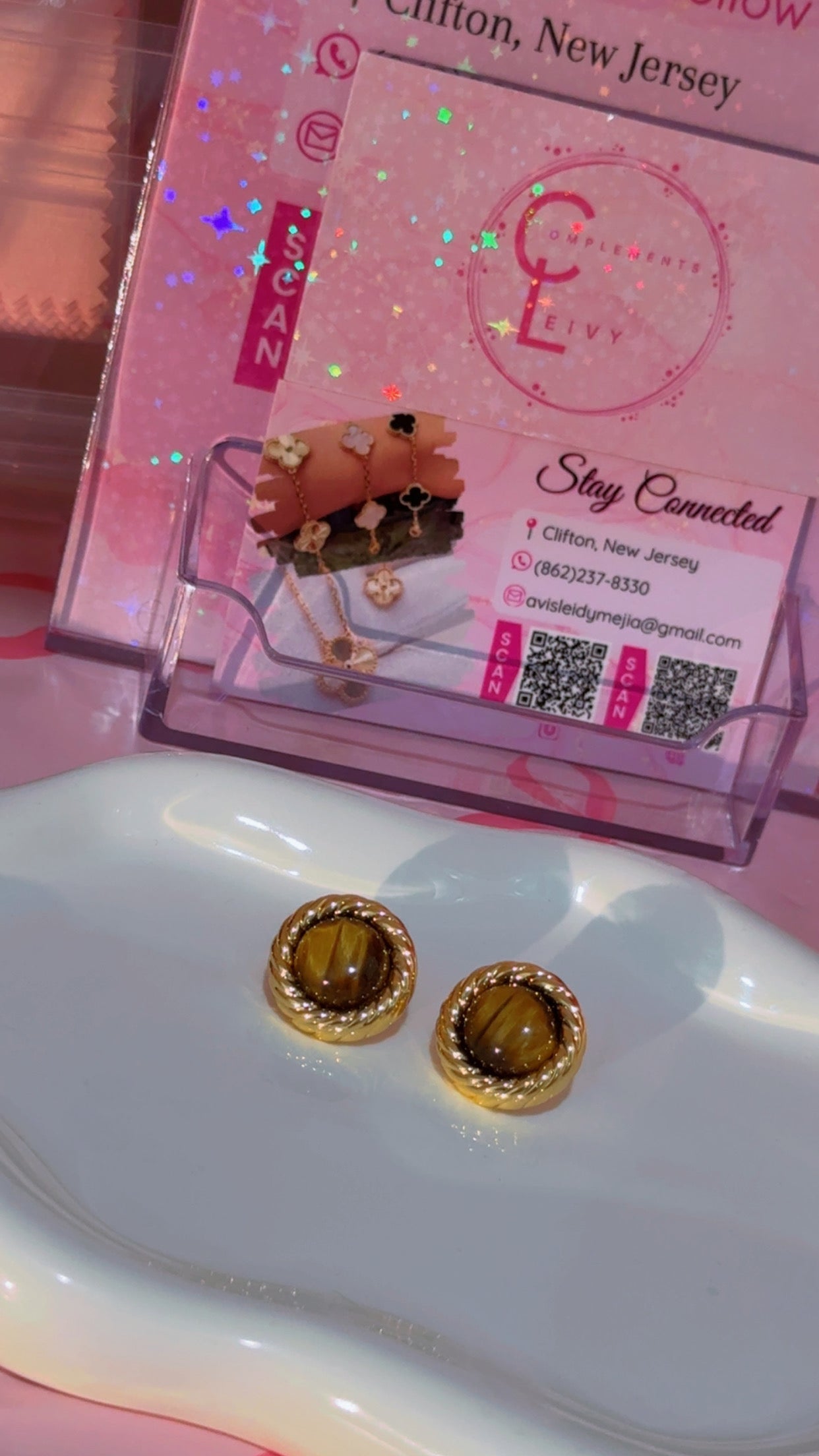 Tiger's eye earrings