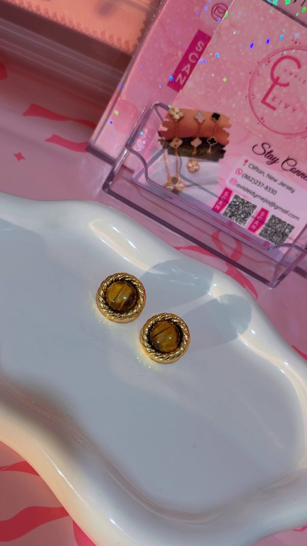 Tiger's eye earrings