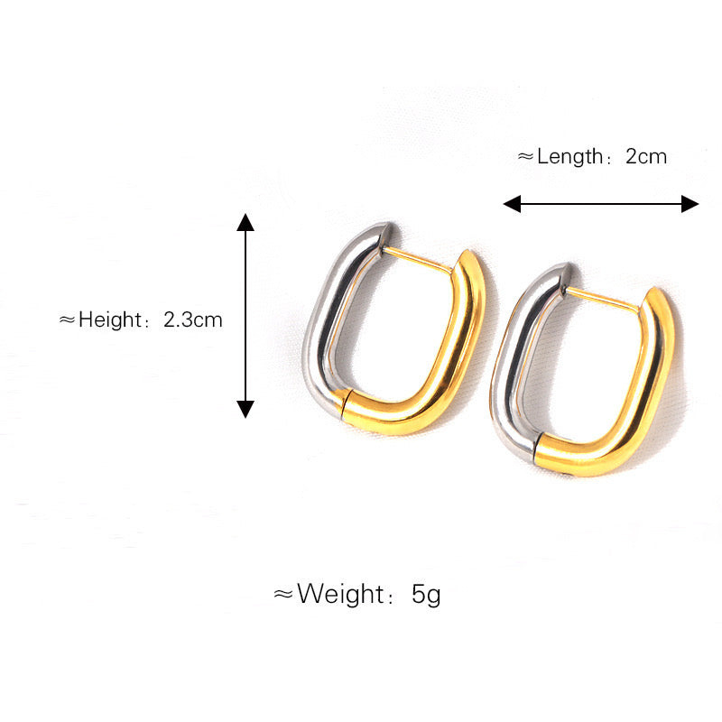 Double-tone earrings