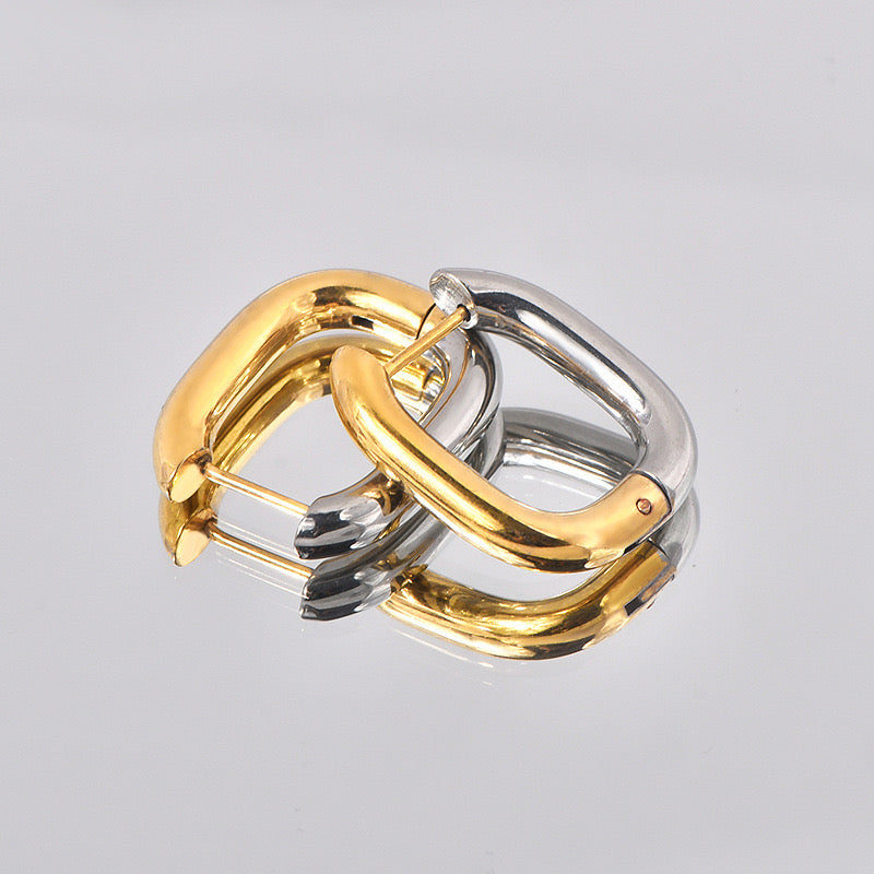 Double-tone earrings